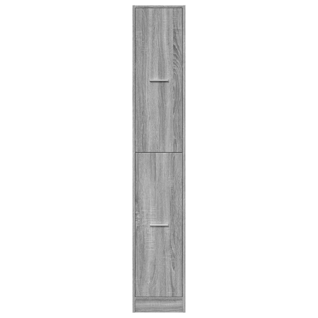 vidaXL Apothekerschrank Grau Sonoma 30x41x174,5 cm Holzwerkstoff