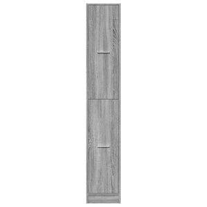 vidaXL Apothekerschrank Grau Sonoma 30x41x174,5 cm Holzwerkstoff