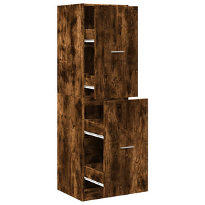 vidaXL Apothekerschrank Räuchereiche 40x41x144,5 cm Holzwerkstoff