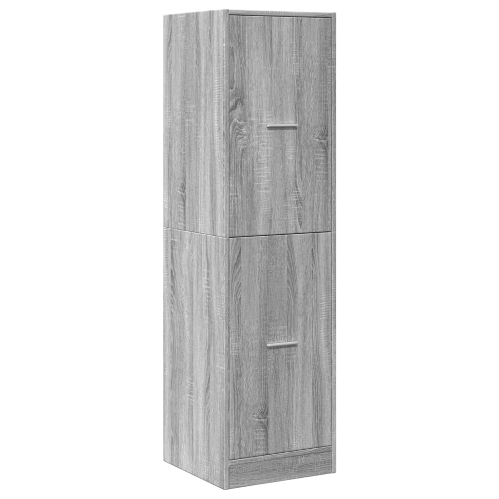 vidaXL Apothekerschrank Grau Sonoma 40x41x144,5 cm Holzwerkstoff