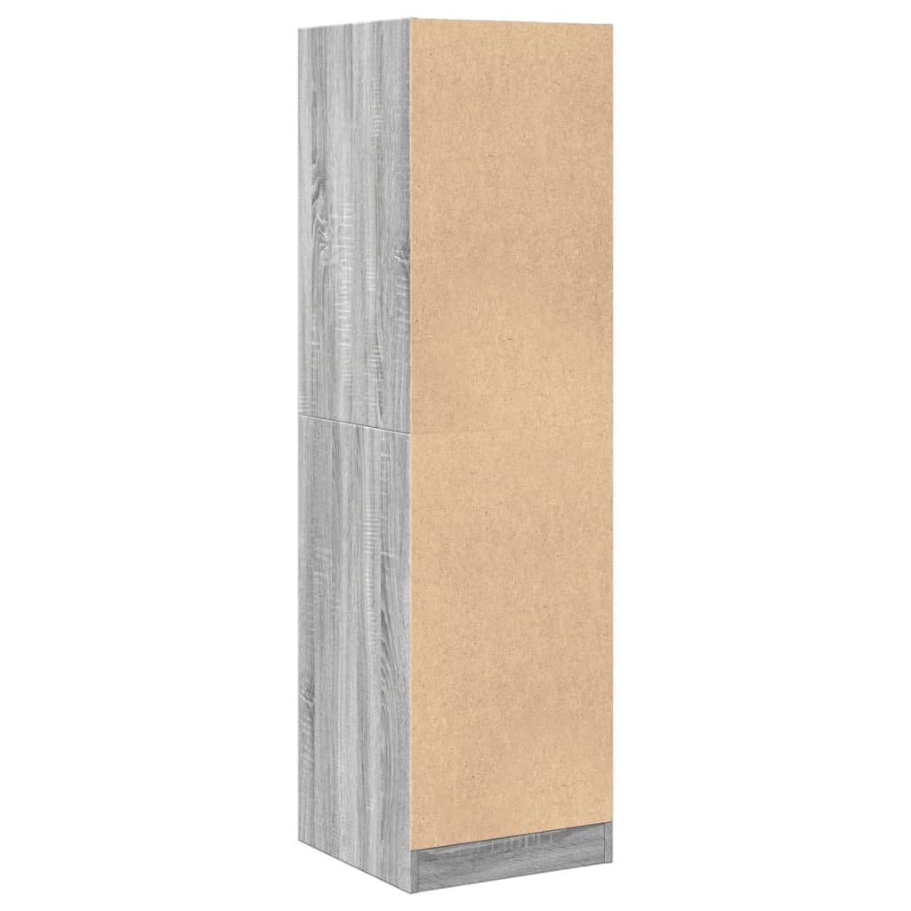 vidaXL Apothekerschrank Grau Sonoma 40x41x144,5 cm Holzwerkstoff