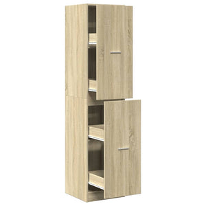 vidaXL Apothekerschrank Sonoma-Eiche 40x41x174,5 cm Holzwerkstoff