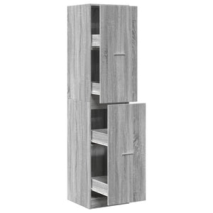 vidaXL Apothekerschrank Grau Sonoma 40x41x174,5 cm Holzwerkstoff