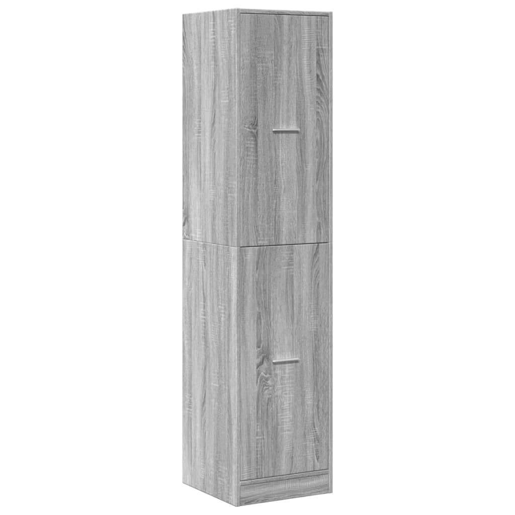 vidaXL Apothekerschrank Grau Sonoma 40x41x174,5 cm Holzwerkstoff