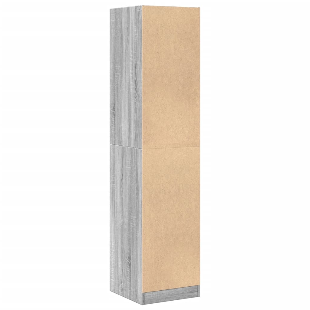 vidaXL Apothekerschrank Grau Sonoma 40x41x174,5 cm Holzwerkstoff