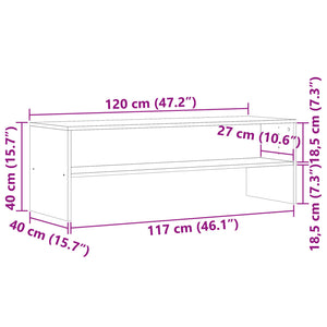 TV-Schrank Braun Artisan-Eiche 120x40x40 cm Holzwerkstoff VIDAXL