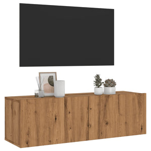 TV-Wandschrank Artisan-Eiche 100x30x30 cm Holzwerkstoff VIDAXL