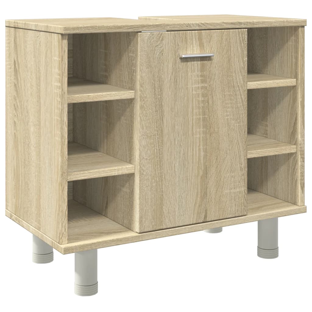 vidaXL Badezimmerschrank Sonoma-Eiche 60x32x53,5 cm Holzwerkstoff