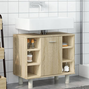 vidaXL Badezimmerschrank Sonoma-Eiche 60x32x53,5 cm Holzwerkstoff