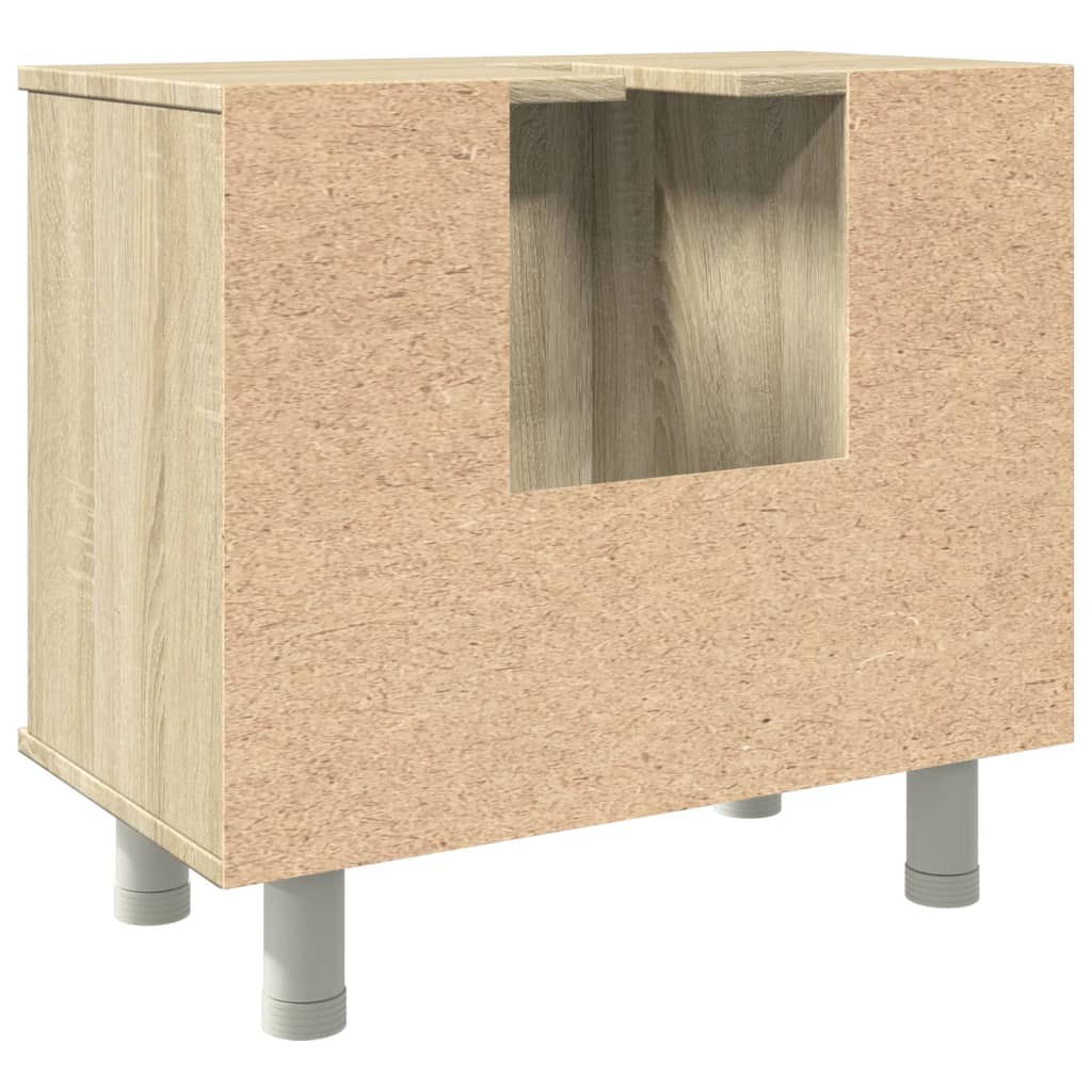 vidaXL Badezimmerschrank Sonoma-Eiche 60x32x53,5 cm Holzwerkstoff