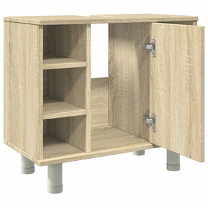 vidaXL Badezimmerschrank Sonoma-Eiche 60x32x53,5 cm Holzwerkstoff