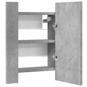 LED-Spiegelschrank Betongrau 40x12x45 cm Holzwerkstoff VIDAXL