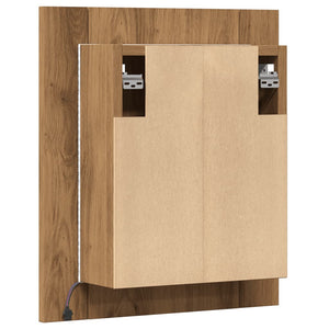 LED-Spiegelschrank Artisan-Eiche 40x12x45 cm Holzwerkstoff VIDAXL