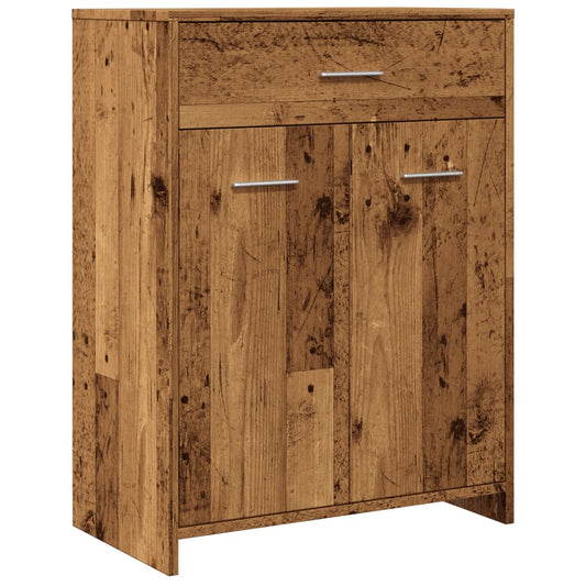 Badschrank Altholz-Optik 60x33x80 cm Holzwerkstoff