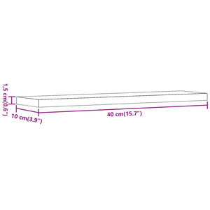 vidaXL Wandregale 4 Stk. Artisan-Eiche 40x10x1,5 cm Holzwerkstoff