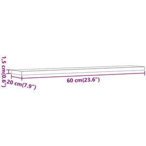 vidaXL Wandregale 4 Stk. Artisan-Eiche 60x20x1,5 cm Holzwerkstoff