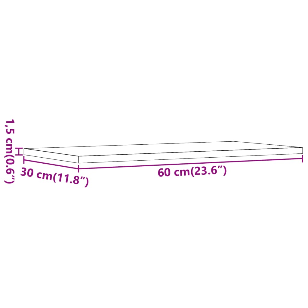 vidaXL Wandregale 4 Stk. Altholz-Optik 60x30x1,5 cm Holzwerkstoff