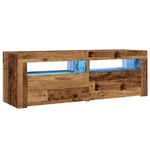 vidaXL TV-Schrank mit LED Altholz-Optik 120x35x40 cm Holzwerkstoff