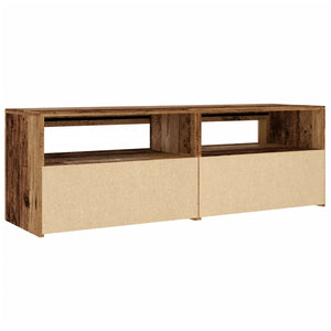 vidaXL TV-Schrank mit LED Altholz-Optik 120x35x40 cm Holzwerkstoff