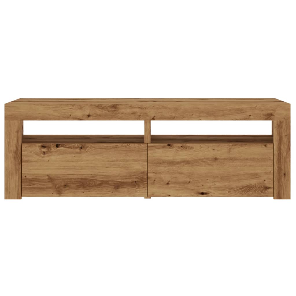 vidaXL TV-Schrank mit LED Artisan-Eiche 120x35x40 cm Holzwerkstoff