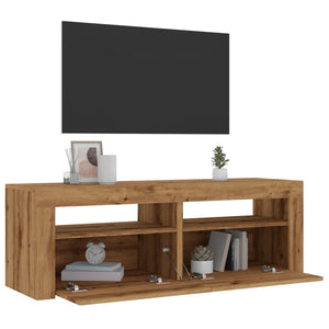 vidaXL TV-Schrank mit LED Artisan-Eiche 120x35x40 cm Holzwerkstoff