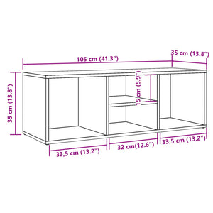 vidaXL Schuhbank Altholz-Optik 105x35x35 cm Holzwerkstoff