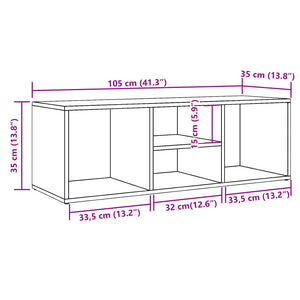 vidaXL Schuhbank Artisan-Eiche 105x35x35 cm Holzwerkstoff