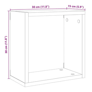 vidaXL Würfel-Wandregale 6 Stk. Altholz-Optik 30x15x30 Holzwerkstoff