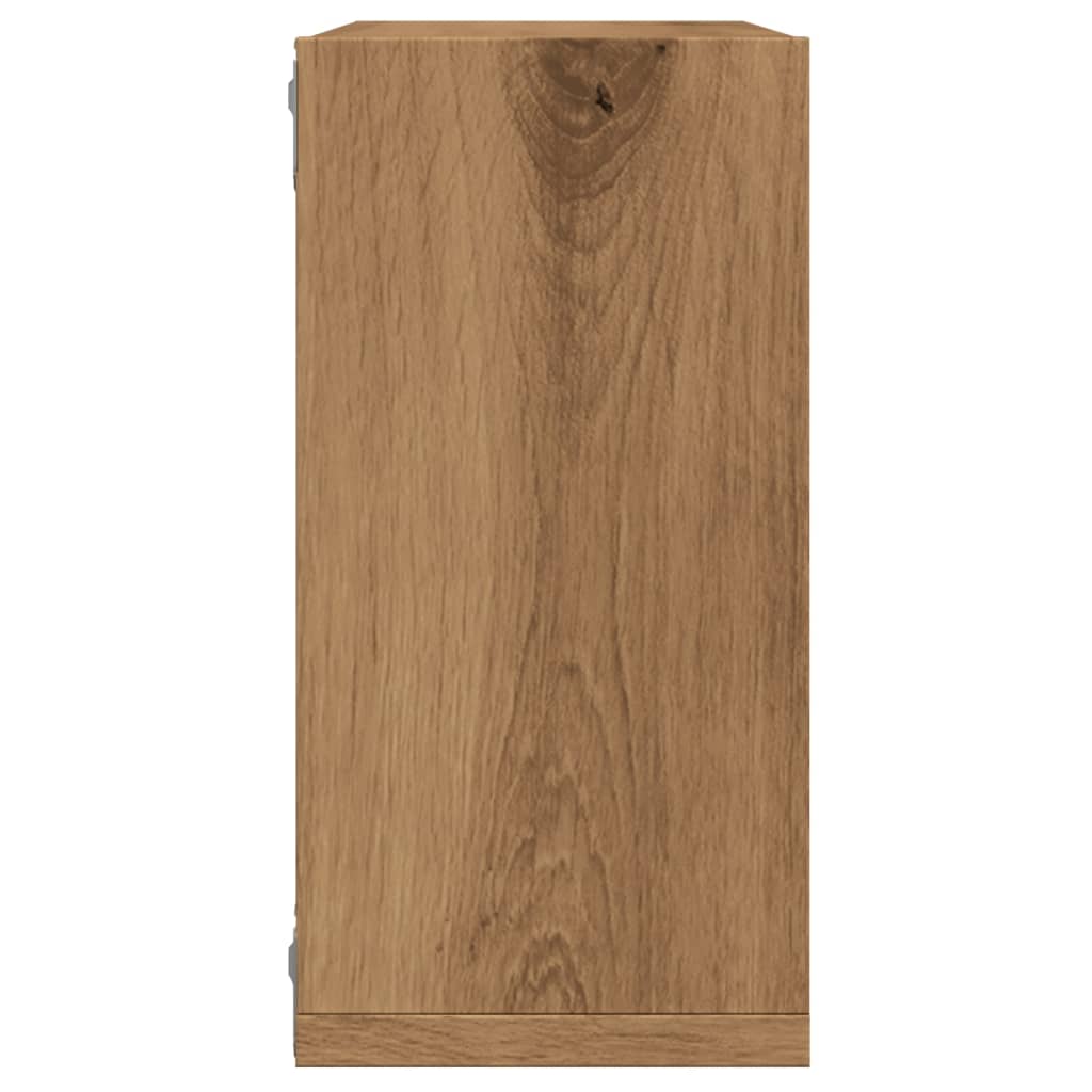 vidaXL Würfel-Wandregale 2 Stk. Artisan-Eiche 30x15x30 Holzwerkstoff