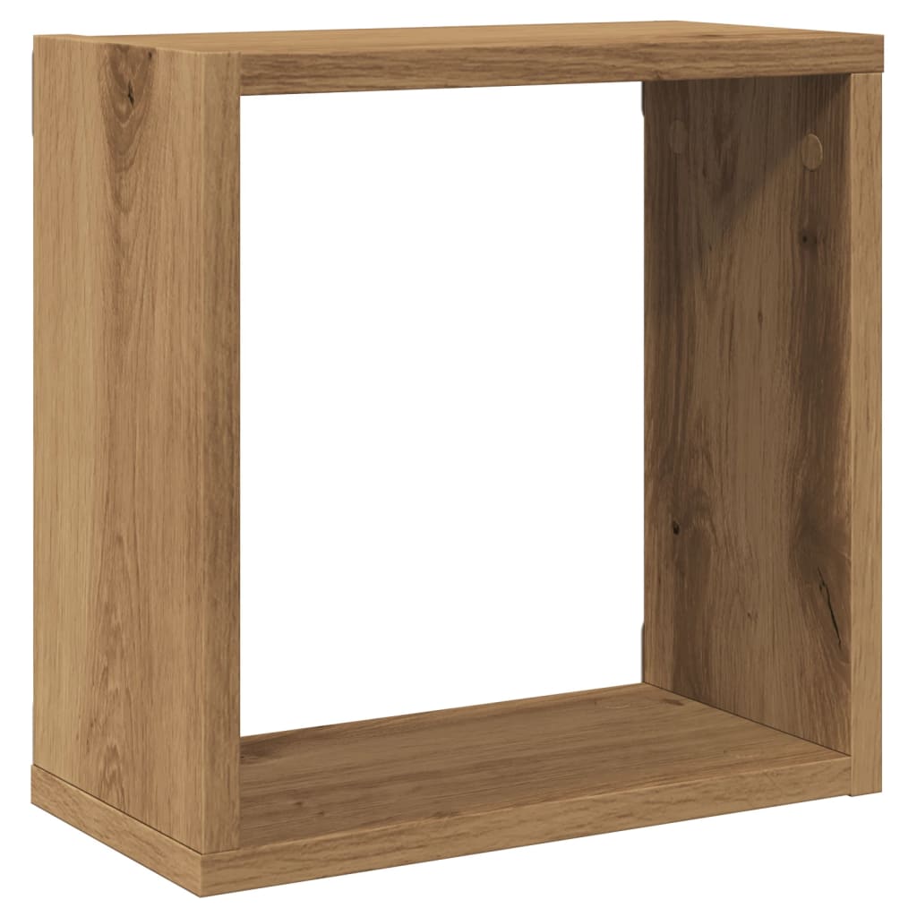 vidaXL Würfel-Wandregale 4 Stk. Artisan-Eiche 30x15x30 Holzwerkstoff