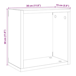 vidaXL Würfel-Wandregale 6 Stk. Artisan-Eiche 30x15x30 Holzwerkstoff