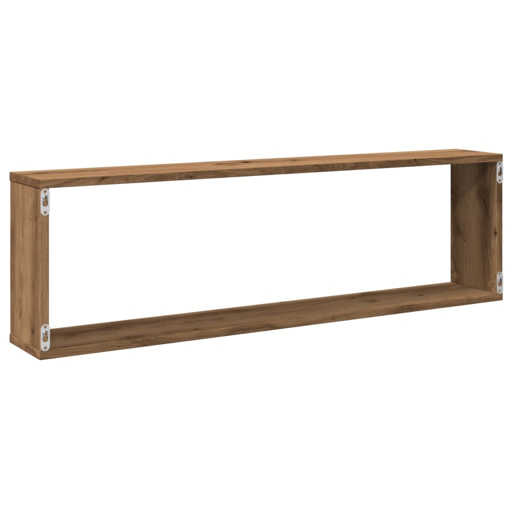 vidaXL Würfel-Wandregale 2 Stk. Artisan-Eiche 100x15x30 Holzwerkstoff