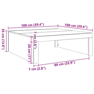 vidaXL Couchtisch Artisan-Eiche 100x100x35 cm Holzwerkstoff