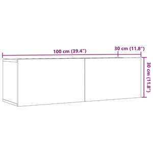 vidaXL TV-Wandschränke 2 Stk. Artisan-Eiche 100x30x30 cm