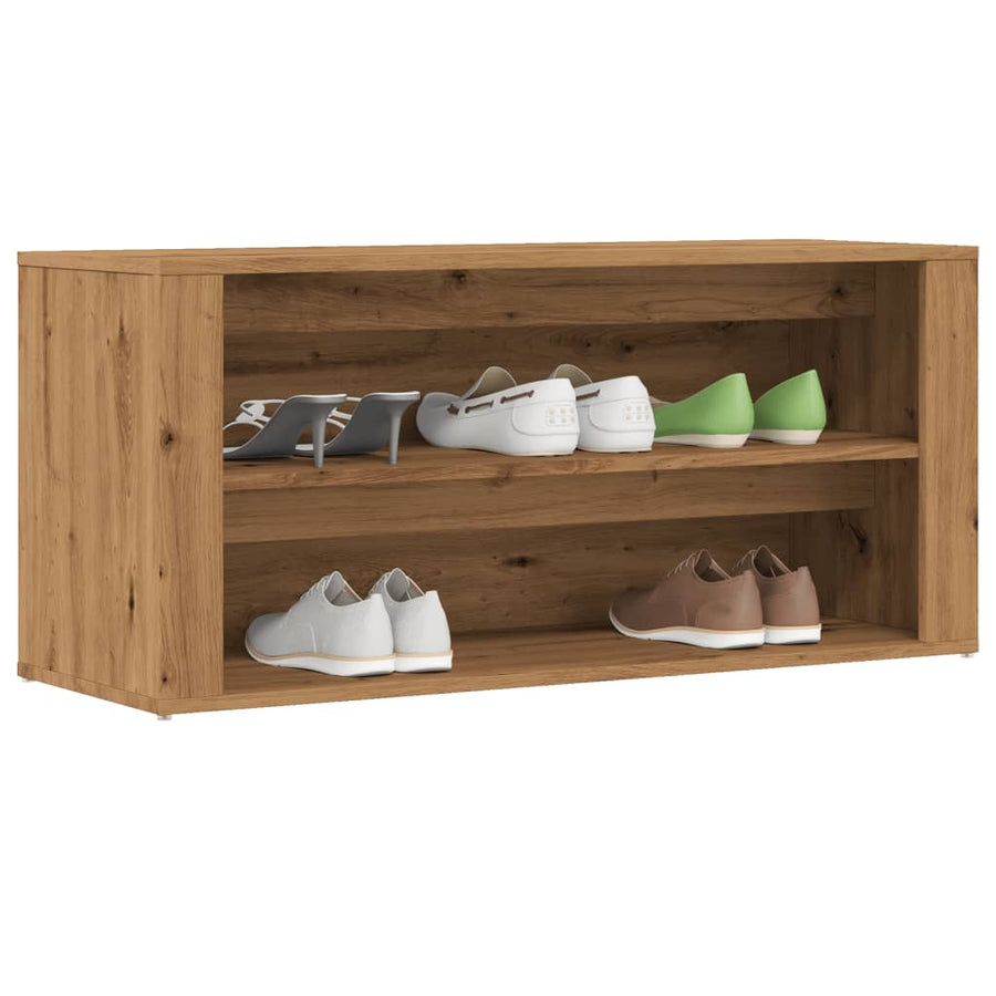 Schuhbank Artisan-Eiche 100x35x45 cm Holzwerkstoff VIDAXL