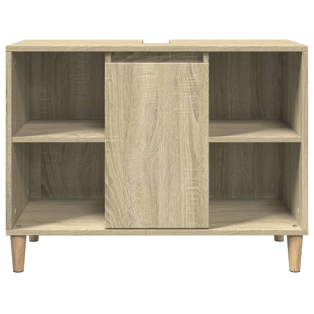 vidaXL Badschrank Sonoma-Eiche 80x33x60 cm Holzwerkstoff