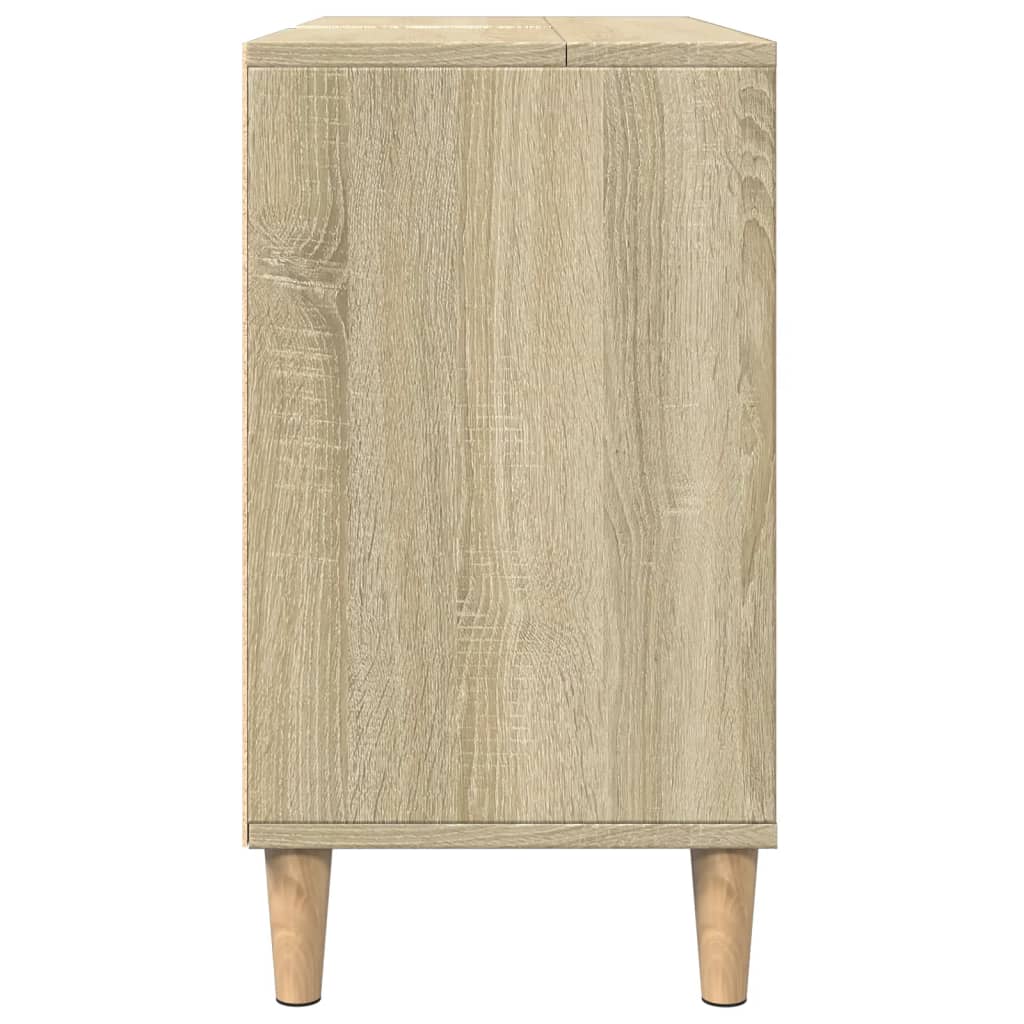 vidaXL Badschrank Sonoma-Eiche 80x33x60 cm Holzwerkstoff