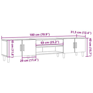 vidaXL TV-Schrank Altholz-Optik 180x31,5x40 cm Holzwerkstoff