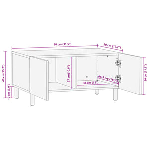 Couchtisch Schwarz 80x50x40 cm Holzwerkstoff