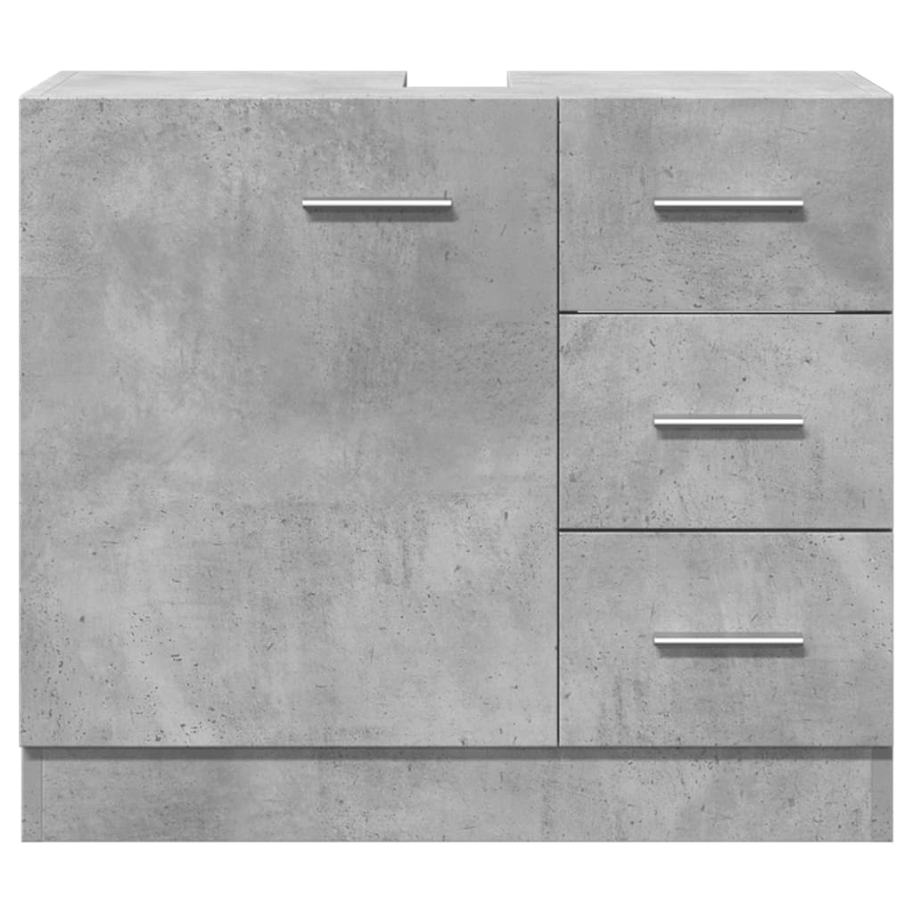 Waschbeckenunterschrank Betongrau 63x30x54 cm Holzwerkstoff VIDAXL