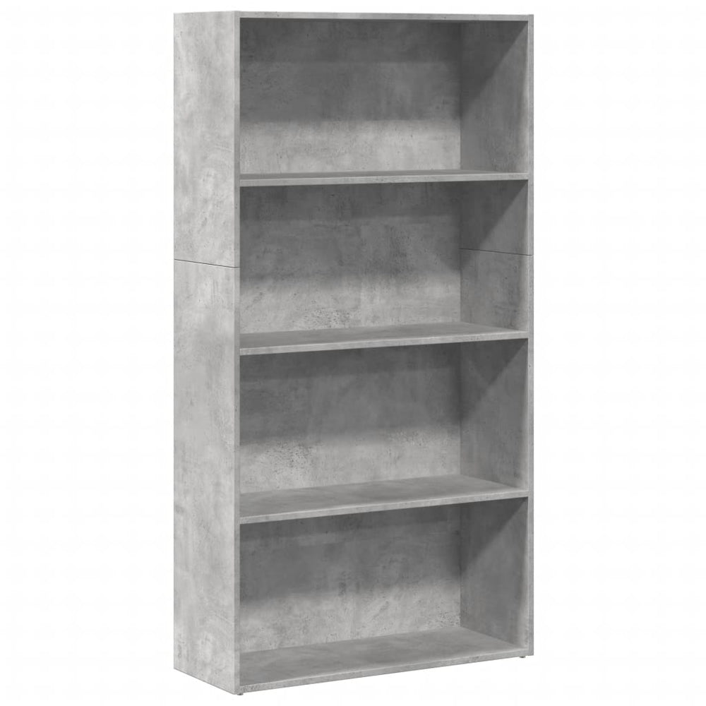 Bücherregal Betongrau 80x30x152 cm Holzwerkstoff VIDAXL