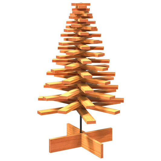 vidaXL Weihnachtsbaum zum Schmücken Wachsbraun 100cm Massivholz Kiefer