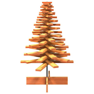 vidaXL Weihnachtsbaum zum Schmücken Wachsbraun 100cm Massivholz Kiefer