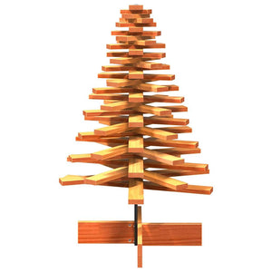 vidaXL Weihnachtsbaum zum Schmücken Wachsbraun 100cm Massivholz Kiefer