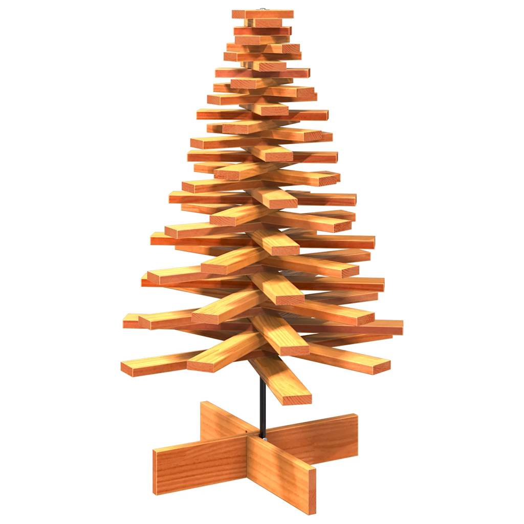 vidaXL Weihnachtsbaum zum Schmücken Wachsbraun 100cm Massivholz Kiefer