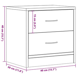 vidaXL Nachttisch Altholz-Optik 40x30x40 cm Holzwerkstoff