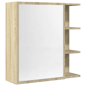 vidaXL Bad-Spiegelschrank Sonoma-Eiche 62,5x20,5x64 cm Holzwerkstoff