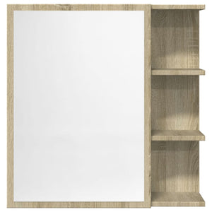 vidaXL Bad-Spiegelschrank Sonoma-Eiche 62,5x20,5x64 cm Holzwerkstoff