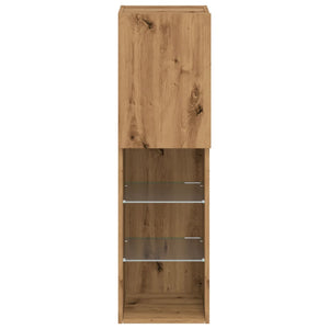 vidaXL TV-Schrank mit LED-Leuchten Artisan-Eiche 30,5x30x102 cm