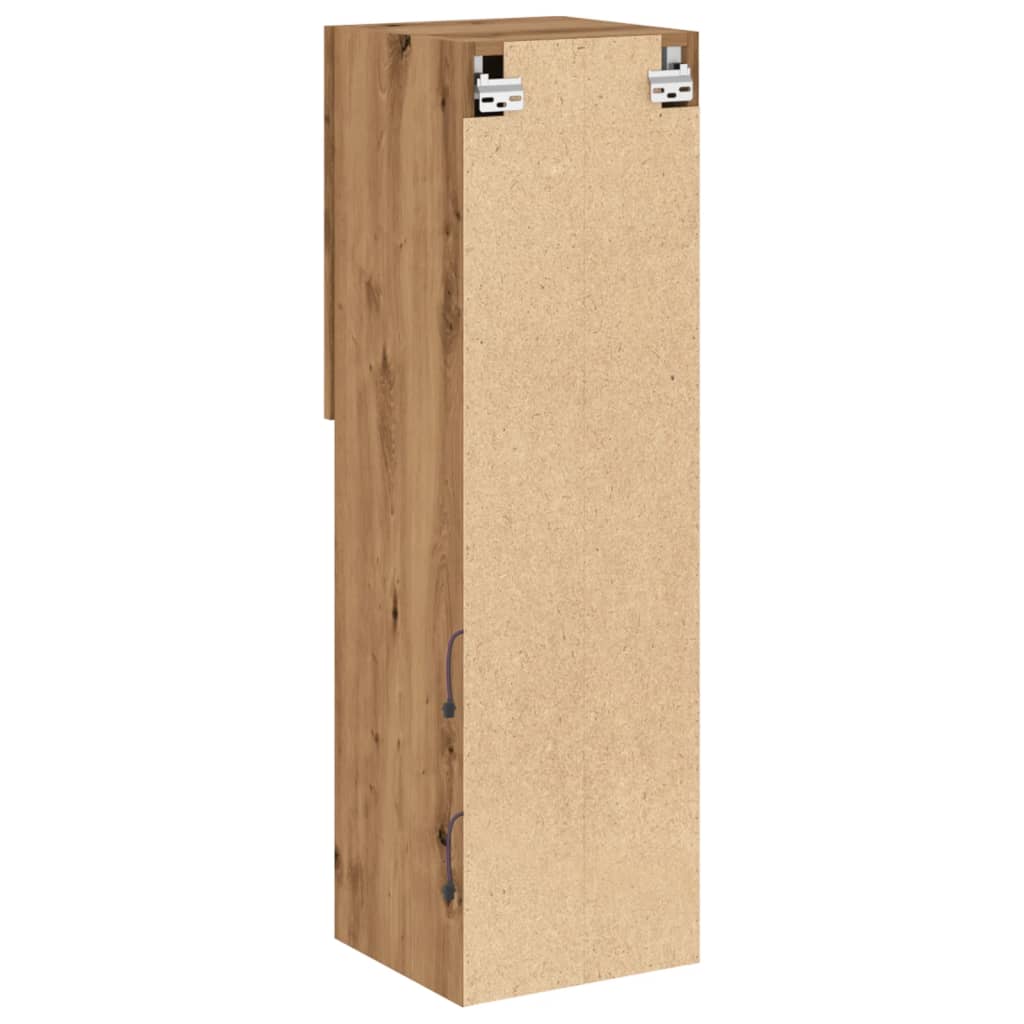 vidaXL TV-Schrank mit LED-Leuchten Artisan-Eiche 30,5x30x102 cm